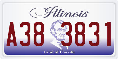 IL license plate A383831