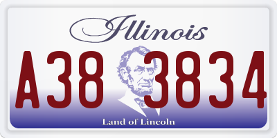 IL license plate A383834