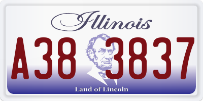 IL license plate A383837