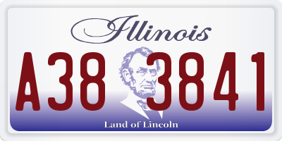 IL license plate A383841