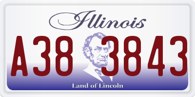 IL license plate A383843