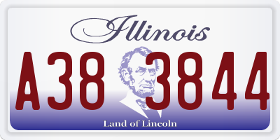 IL license plate A383844