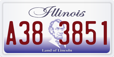 IL license plate A383851