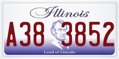 IL license plate A383852