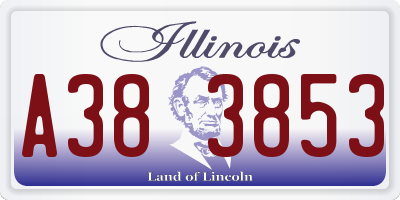 IL license plate A383853