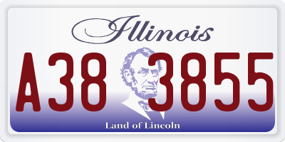 IL license plate A383855