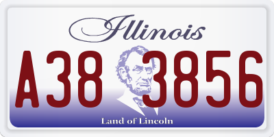 IL license plate A383856