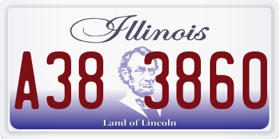 IL license plate A383860