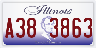 IL license plate A383863