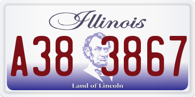 IL license plate A383867