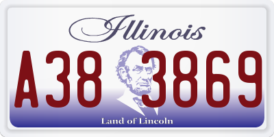 IL license plate A383869
