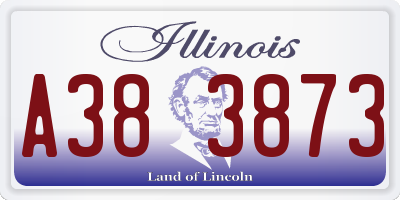 IL license plate A383873
