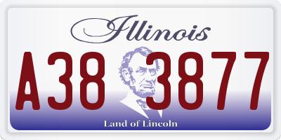 IL license plate A383877