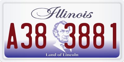 IL license plate A383881