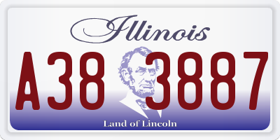 IL license plate A383887