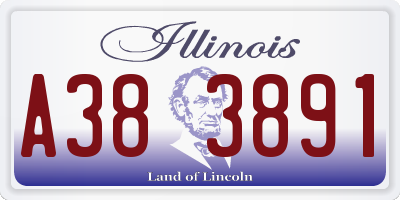 IL license plate A383891