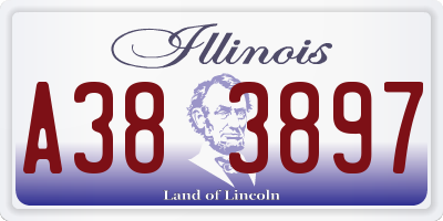 IL license plate A383897