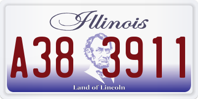 IL license plate A383911