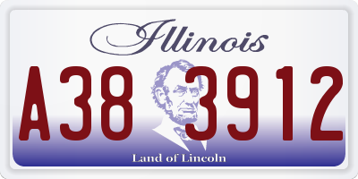 IL license plate A383912
