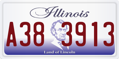 IL license plate A383913
