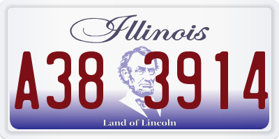IL license plate A383914