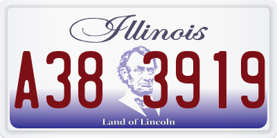 IL license plate A383919