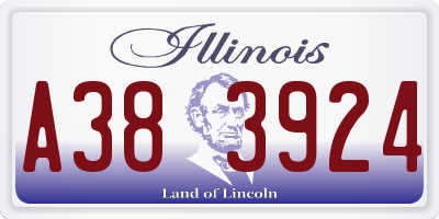 IL license plate A383924