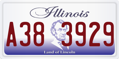 IL license plate A383929