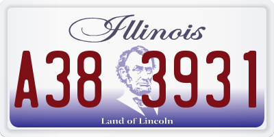 IL license plate A383931