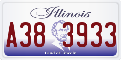 IL license plate A383933