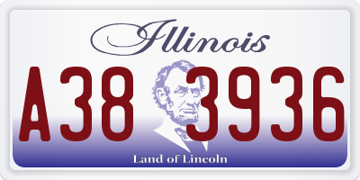 IL license plate A383936