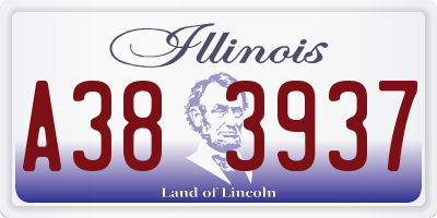 IL license plate A383937