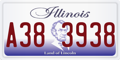 IL license plate A383938
