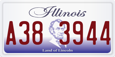 IL license plate A383944