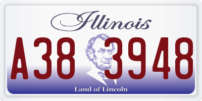 IL license plate A383948