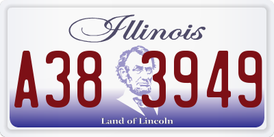 IL license plate A383949