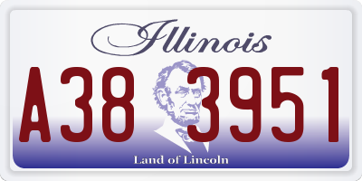IL license plate A383951