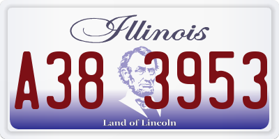 IL license plate A383953