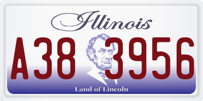 IL license plate A383956