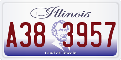 IL license plate A383957