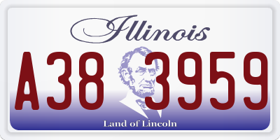 IL license plate A383959