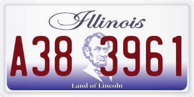 IL license plate A383961