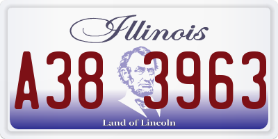 IL license plate A383963