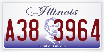 IL license plate A383964