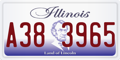 IL license plate A383965