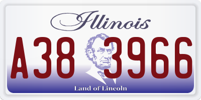 IL license plate A383966