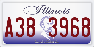 IL license plate A383968