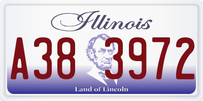 IL license plate A383972