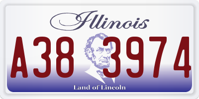IL license plate A383974