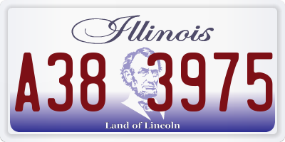 IL license plate A383975